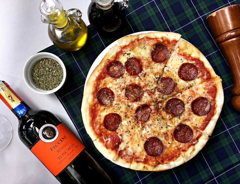 Spicy Diavola pizza with pepperoni and chili